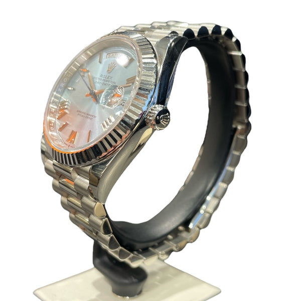 ロレックス ROLEX デイデイト40 アイスブルー 228236 プラチナ 自動巻き メンズ 腕時計