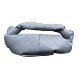 ボッテガ・ヴェネタ BOTTEGA VENETA ダブルノット ミニ 658049 ブルー ナイロン レディース ハンドバッグ