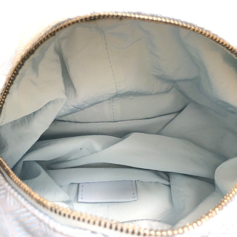 ボッテガ・ヴェネタ BOTTEGA VENETA ダブルノット ミニ 658049 ブルー ナイロン レディース ハンドバッグ