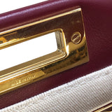 フェンディ FENDI ピーカブーレギュラー 8BN290 アイボリー キャンパスｘカーフ レディース ハンドバッグ