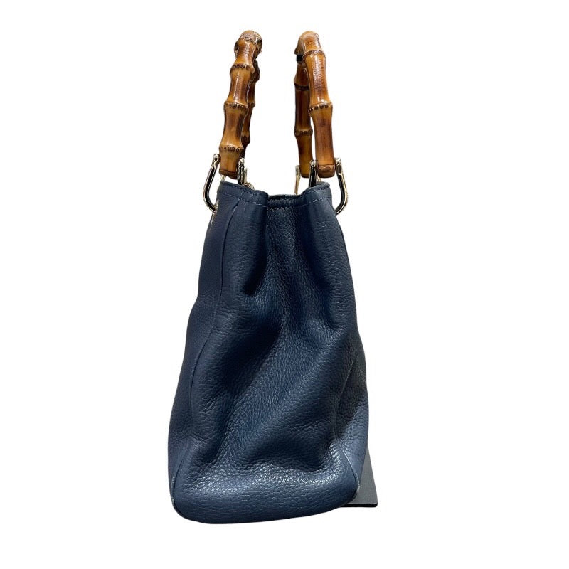 グッチ GUCCI バンブーショッパー スモール 336032 ネイビー ゴールド 