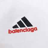 バレンシアガ BALENCIAGA ×adidas　ロゴ刺繍ワイドスウェットパンツ 723904 コットン メンズ パンツ