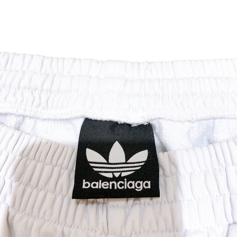 バレンシアガ BALENCIAGA ×adidas　ロゴ刺繍ワイドスウェットパンツ 723904 コットン メンズ パンツ