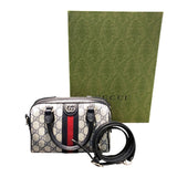 グッチ GUCCI オフィディアGGミニストップハンドバッグ 772053 ネイビー　シルバー金具 レザー レディース ショルダーバッグ