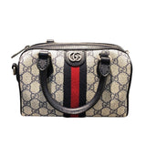 グッチ GUCCI オフィディアGGミニストップハンドバッグ 772053 ネイビー　シルバー金具 レザー レディース ショルダーバッグ