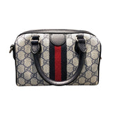 グッチ GUCCI オフィディアGGミニストップハンドバッグ 772053 ネイビー　シルバー金具 レザー レディース ショルダーバッグ