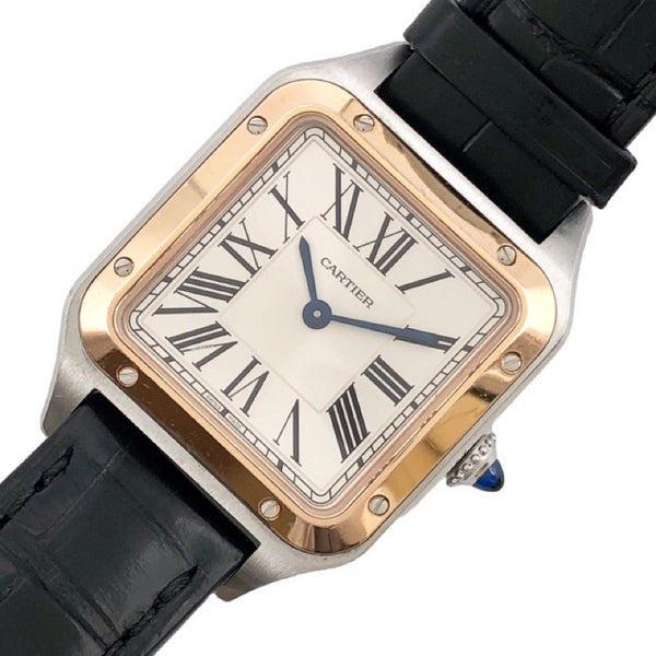 カルティエ Cartier サントスドュモンSM W2SA0012 シルバー K18PG×SS レディース 腕時計