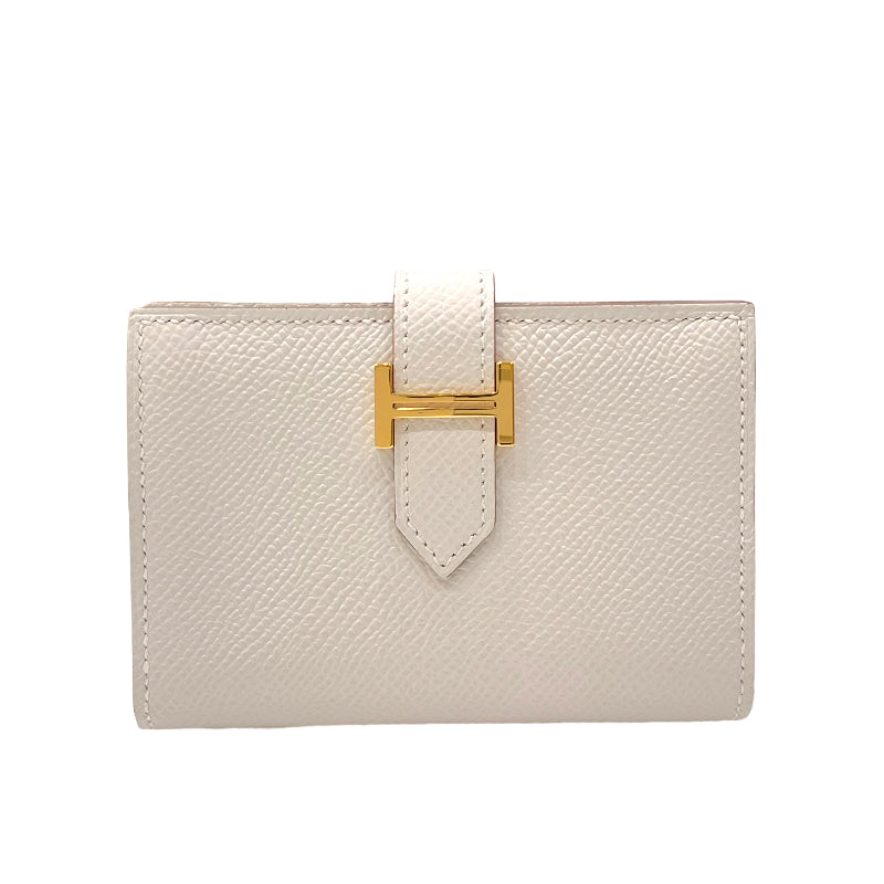 エルメス HERMES ベアン カードケース B刻印 マッシュルーム ゴールド金具 ヴォーエプソン ユニセックス カードケース