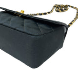 シャネル CHANEL ミニマトラッセ チェーンショルダーバッグ 1番台 ブラック ゴールド金具 サテン レディース ショルダーバッグ