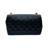 シャネル CHANEL ミニマトラッセ チェーンショルダーバッグ 1番台 ブラック ゴールド金具 サテン レディース ショルダーバッグ