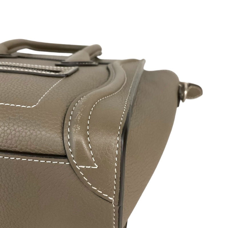 セリーヌ CELINE ラゲージ ナノショッパー 189243 トープ ドラムドカーフ レディース ショルダーバッグ