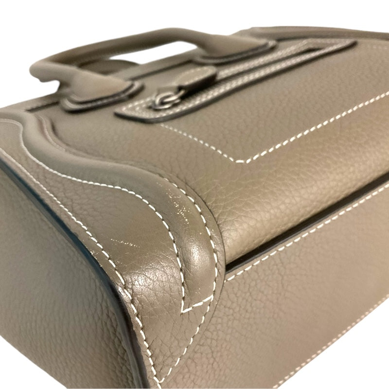 セリーヌ CELINE ラゲージ ナノショッパー 189243 トープ ドラムドカーフ レディース ショルダーバッグ