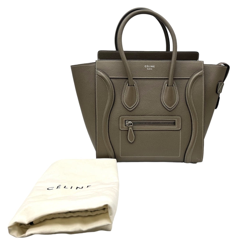 セリーヌ CELINE ラゲージ マイクロショッパー 167793 トープ シルバー金具 カーフレザー レディース ハンドバッグ |  中古ブランドリユースショップ OKURA(おお蔵)