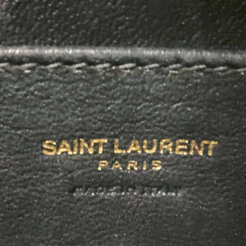 サンローラン SAINT LAURENT ベイビーカバスS 568853 ブラック カーフ レディース ハンドバッグ