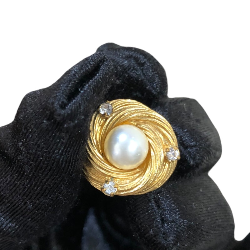 シャネル CHANEL パールイヤリング　 ゴールド フェイクパール/ラインストーン アクセサリー