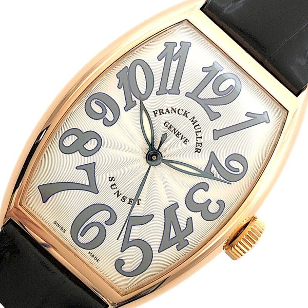 フランク・ミュラー FRANCK MULLER トノーカーベックス サンセット 5850SC シルバー K18PG/革ベルト（社外品） 自動 |  中古ブランドリユースショップ OKURA(おお蔵)