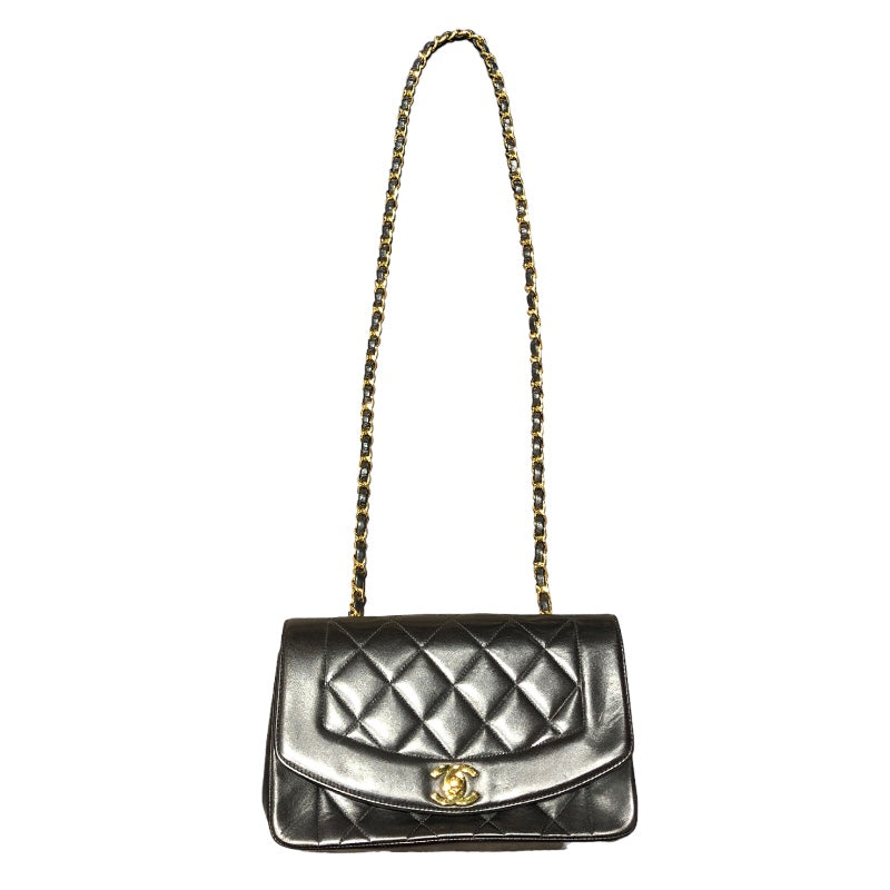 シャネル CHANEL ダイアナ22 A01164 ブラック ゴールド金具 ラムスキン レディース ショルダーバッグ