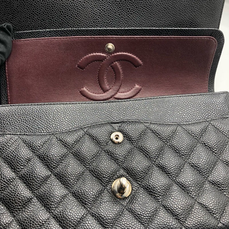 シャネル CHANEL マトラッセ25 A01112 ブラック/シルバー金具 キャビアスキン レディース ショルダーバッグ