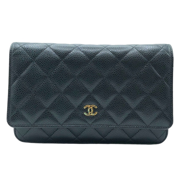 シャネル CHANEL マトラッセチェーンウォレット AP0250 キャビアスキン　ゴールド金具 レディース ショルダーバッグ