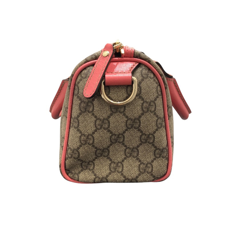 グッチ GUCCI GGプラスハンドバッグ 193604 ブラウン　ピンクレザー GGプラス　レザー レディース ハンドバッグ