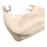 プラダ PRADA Re-Edition ショルダーバッグ 1BH204 ホワイト　シルバー金具 ナイロン レディース ショルダーバッグ