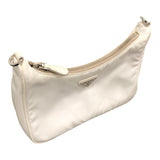 プラダ PRADA Re-Edition ショルダーバッグ 1BH204 ホワイト　シルバー金具 ナイロン レディース ショルダーバッグ