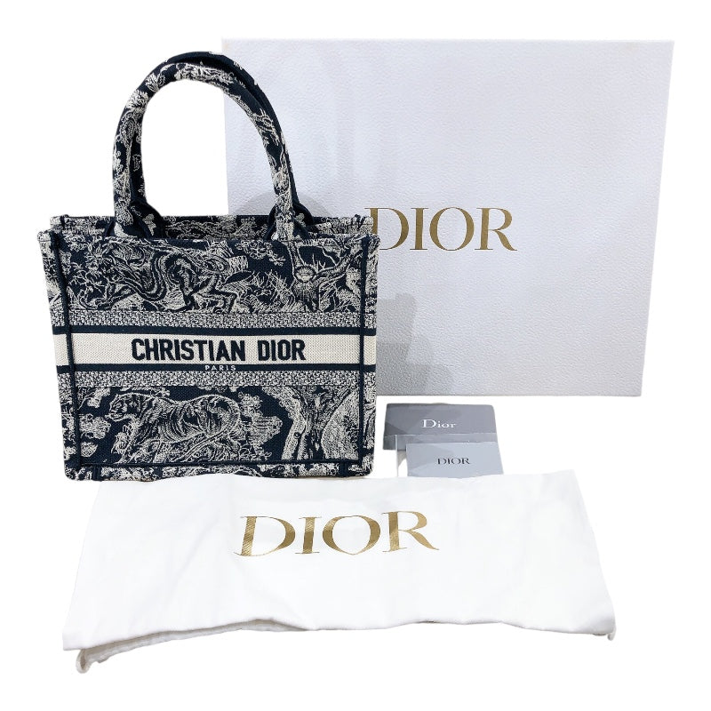 クリスチャン・ディオール Christian Dior ブックトートスモール M1296ZRIW928 ベージュ×ネイビー キャンバス レディース トートバッグ