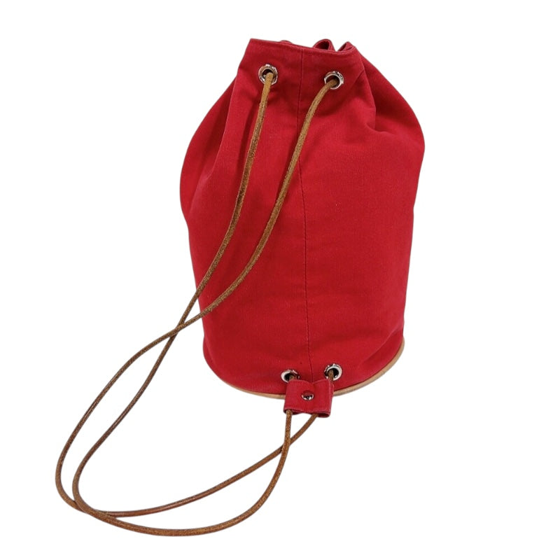 エルメス HERMES ポロションミミル レッド トワル レディース ショルダーバッグ