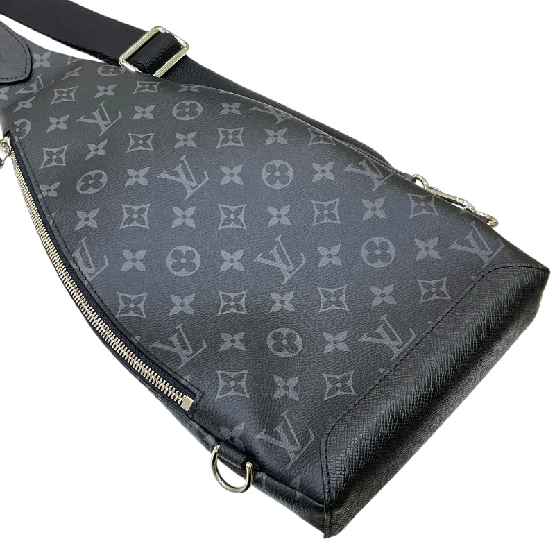 ルイ・ヴィトン LOUIS VUITTON デュオ・スリングバッグ M30936 ブラック シルバー金具  モノグラム・キャンバス/タイガレザー メンズ ボディバッグ