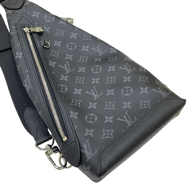 ルイ・ヴィトン LOUIS VUITTON デュオ・スリングバッグ M30936 ブラック シルバー金具  モノグラム・キャンバス/タイガレザー メンズ ボディバッグ