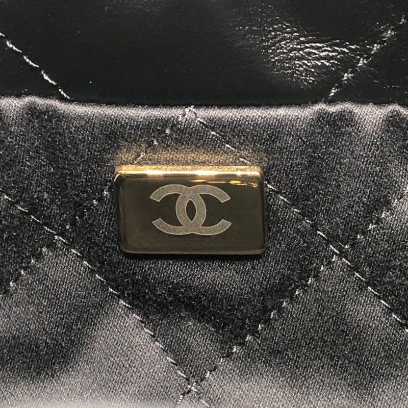 シャネル CHANEL CHANEL22ミニバッグ AS3980 ブラック/GD金具 シャイニーカーフ レディース ショルダーバッグ