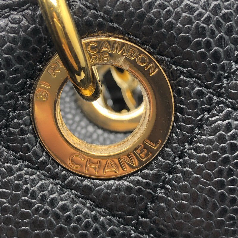 シャネル CHANEL PSTチェーントート A50994 ブラック/GD金具 キャビアスキン レディース トートバッグ