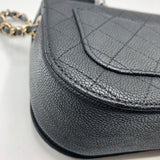 シャネル CHANEL ココマークトップハンドルバッグ A93659 ブラック/シャンパンゴールド金具 キャビアスキン レディース ショルダーバッグ