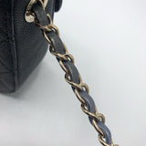 シャネル CHANEL ココマークトップハンドルバッグ A93659 ブラック/シャンパンゴールド金具 キャビアスキン レディース ショルダーバッグ