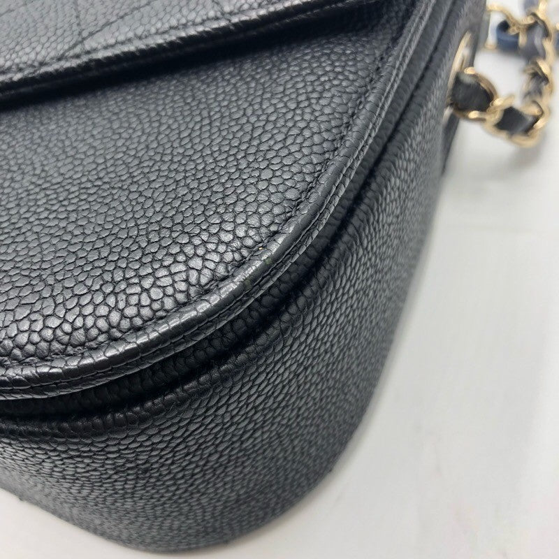 シャネル CHANEL ココマークトップハンドルバッグ A93659 ブラック/シャンパンゴールド金具 キャビアスキン レディース ショルダーバッグ