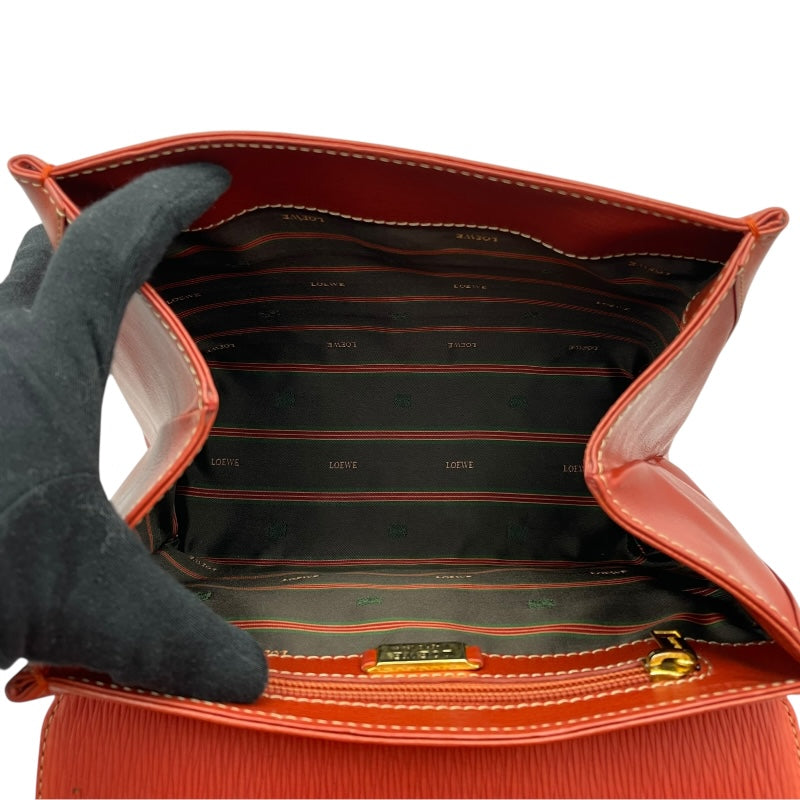 ロエベ LOEWE ベラスケスハンドバッグ レッド レザー レディース