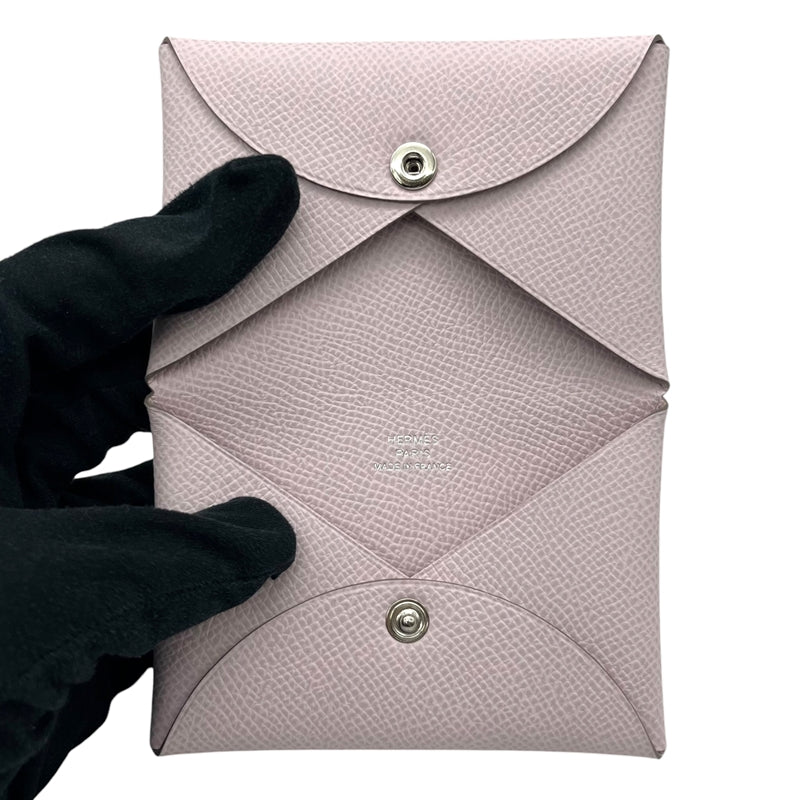 エルメス HERMES カルヴィ U刻印 モーヴペール シルバー金具 ヴォー・エプソン レディース コインケース