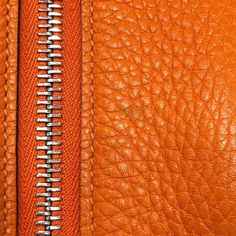 エルメス HERMES ヴィクトリアエラン38 □N刻印 オレンジ・SV金具 トリヨンクレマンス レディース ハンドバッグ