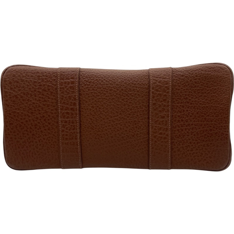 エルメス HERMES ガーデンパーティPM ▢L刻 インディゴ・マロン SV金具 トワルデニムカヌレ レディース ハンドバッグ