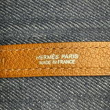 エルメス HERMES ガーデンパーティPM ▢L刻 インディゴ・マロン SV金具 トワルデニムカヌレ レディース ハンドバッグ
