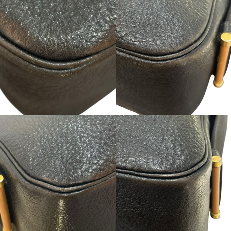 エルメス HERMES サコ ○K刻 ブラック/ゴールド金具 アルデンヌ レディース ショルダーバッグ