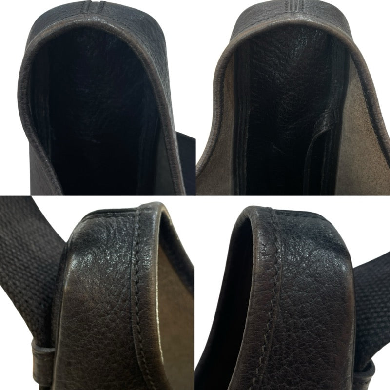 エルメス HERMES サコ ○K刻 ブラック/ゴールド金具 アルデンヌ レディース ショルダーバッグ