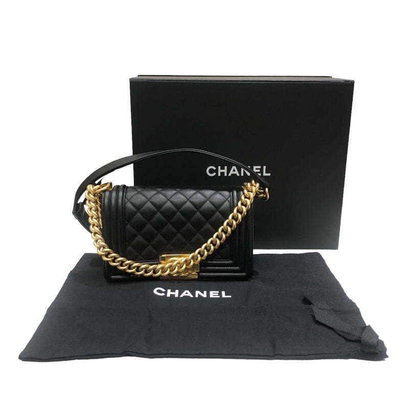 シャネル CHANEL ボーイシャネル20 A67085 ブラック/ゴールド金具 キャビアスキン レディース ショルダーバッグ