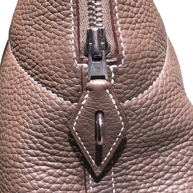 エルメス HERMES ボリード31 T刻 エトゥープ シルバー金具 トリヨン レディース ハンドバッグ