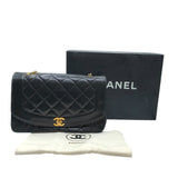 シャネル CHANEL ダイアナ25 A01165 3番台 ブラック ゴールド金具 キャビアスキン レディース ショルダーバッグ