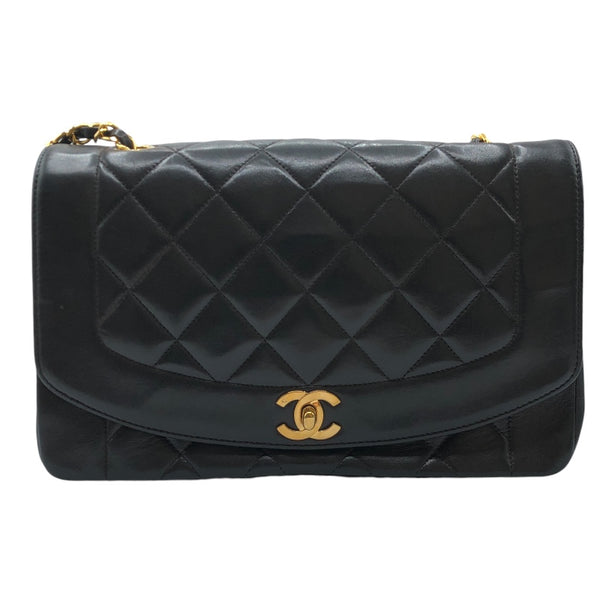 シャネル CHANEL ダイアナ25 A01165 3番台 ブラック ゴールド金具 キャビアスキン レディース ショルダーバッグ