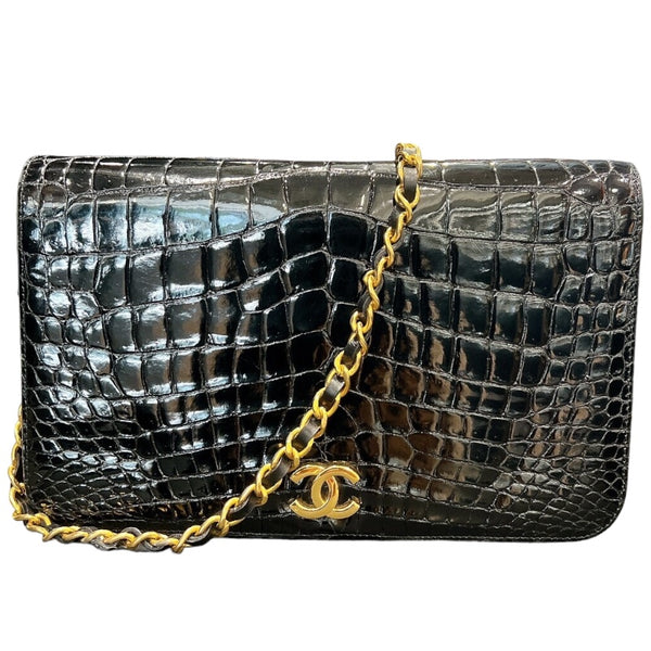 シャネル CHANEL チェーンショルダー ブラック・ゴールド金具 クロコダイル レディース ショルダーバッグ | 中古ブランドリユースショップ  OKURA(おお蔵)