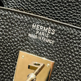 エルメス HERMES オータクロア32 □J刻（2006年製） ブラック シルバー金具 トゴ レディース ハンドバッグ