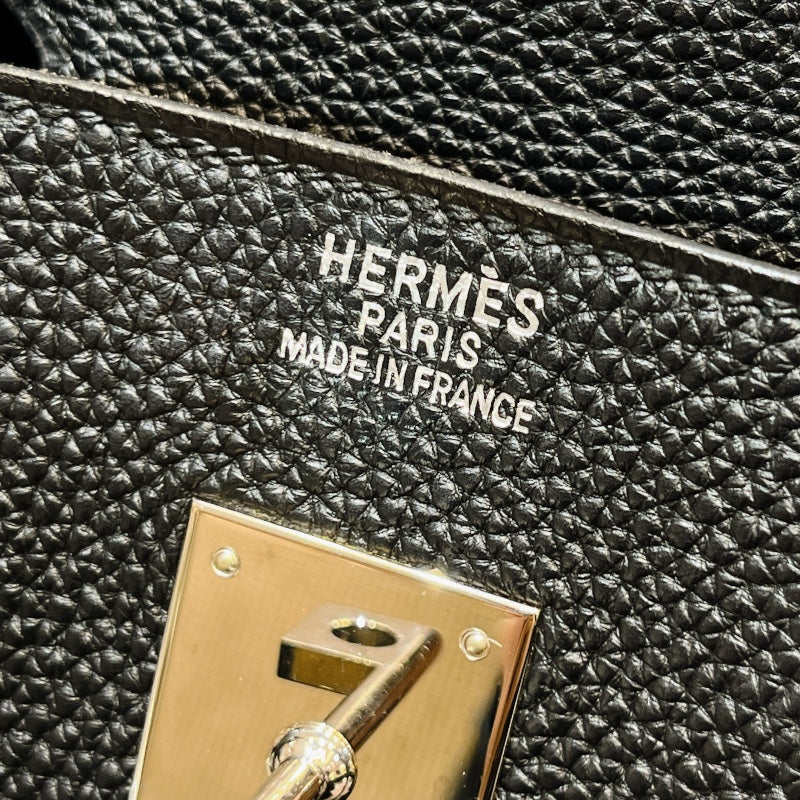 エルメス HERMES オータクロア32 □J刻（2006年製） ブラック シルバー金具 トゴ レディース ハンドバッグ