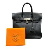 エルメス HERMES オータクロア32 □J刻（2006年製） ブラック シルバー金具 トゴ レディース ハンドバッグ
